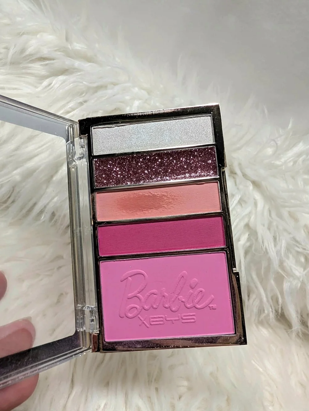 Limited Edition Barbie X Bys Pink & Rose Eyeshadow Palette with Shimmer Accent